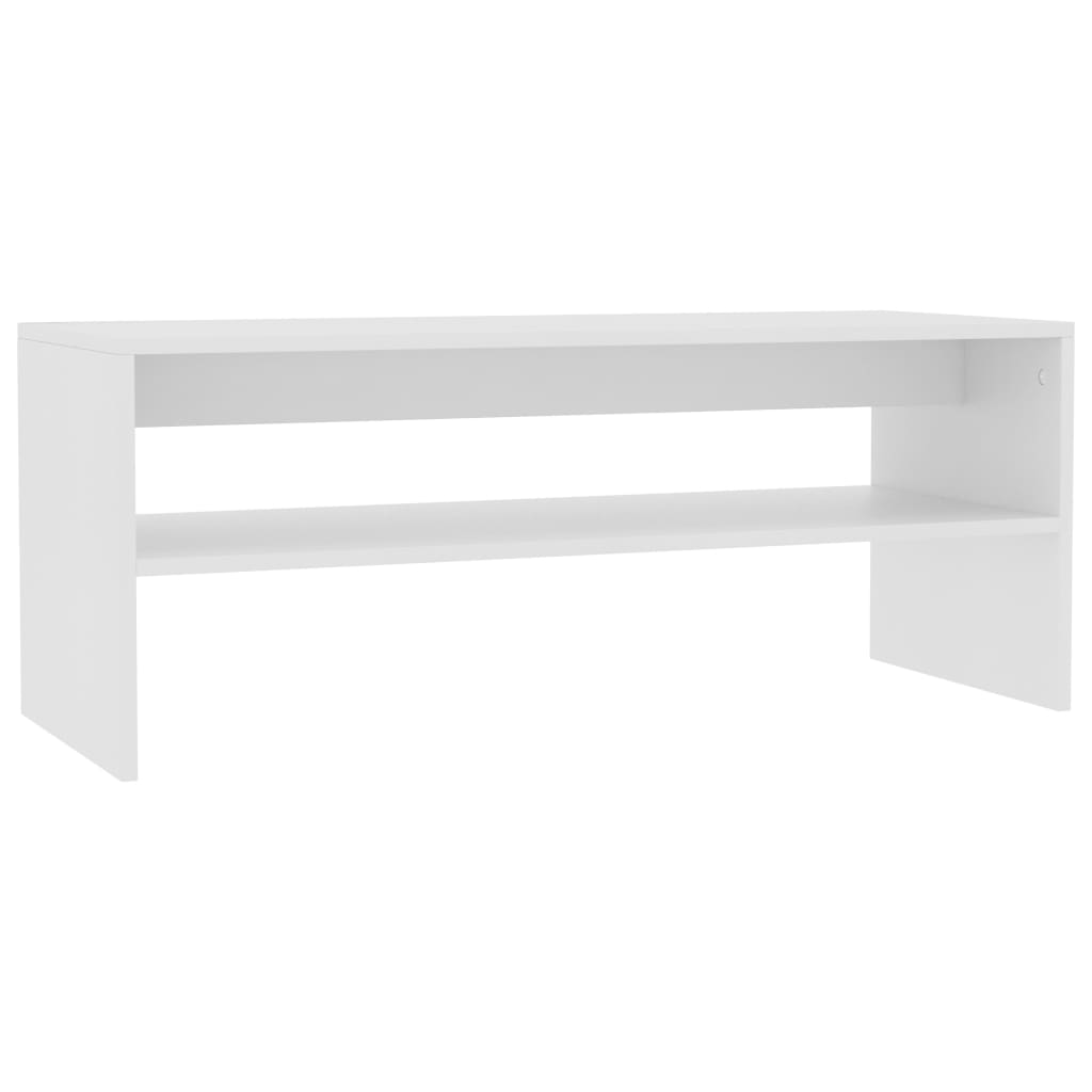 vidaXL Stolik kawowy, biały, 100x40x40 cm, materiał drewnopochodny
