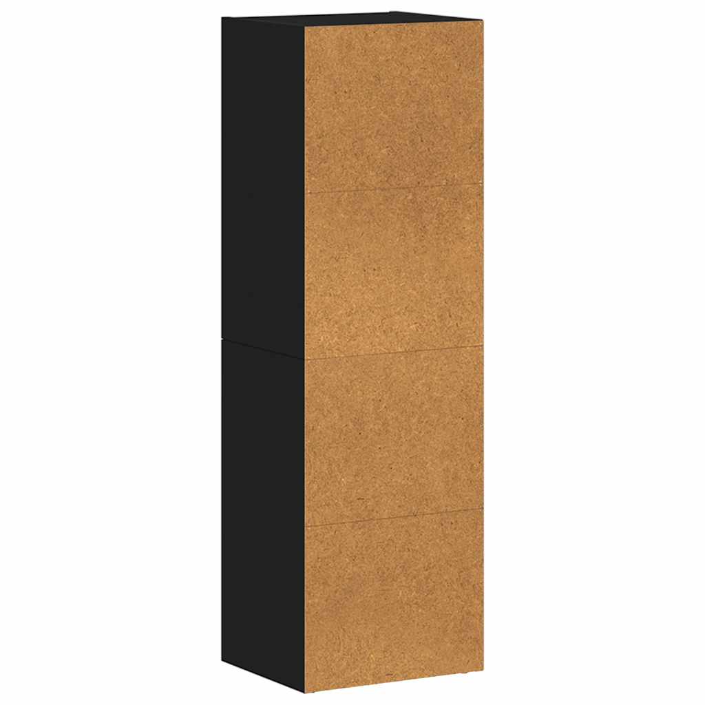 vidaXL Regał na książki, czarny, 36x30x114 cm, materiał drewnopochodny