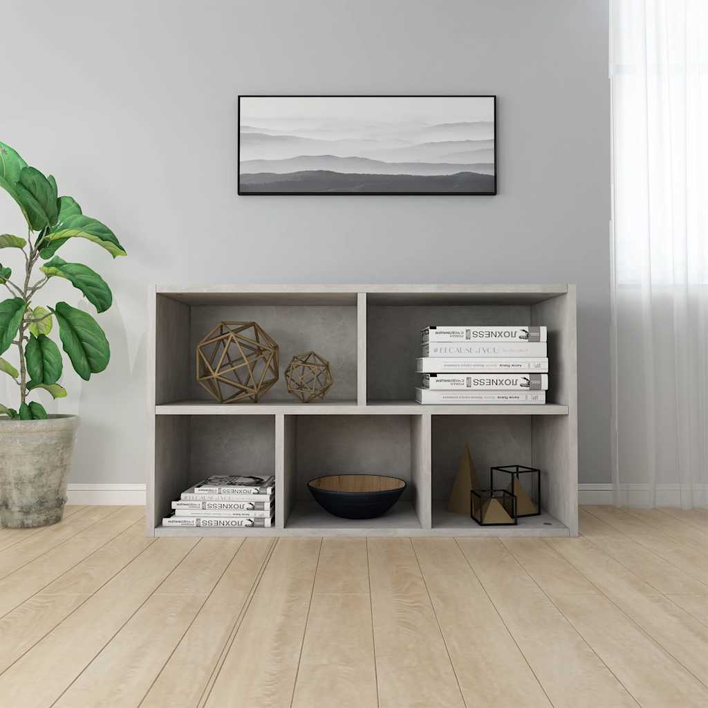 vidaXL Regał na książki/szafka, betonowy szary, 50x25x80 cm