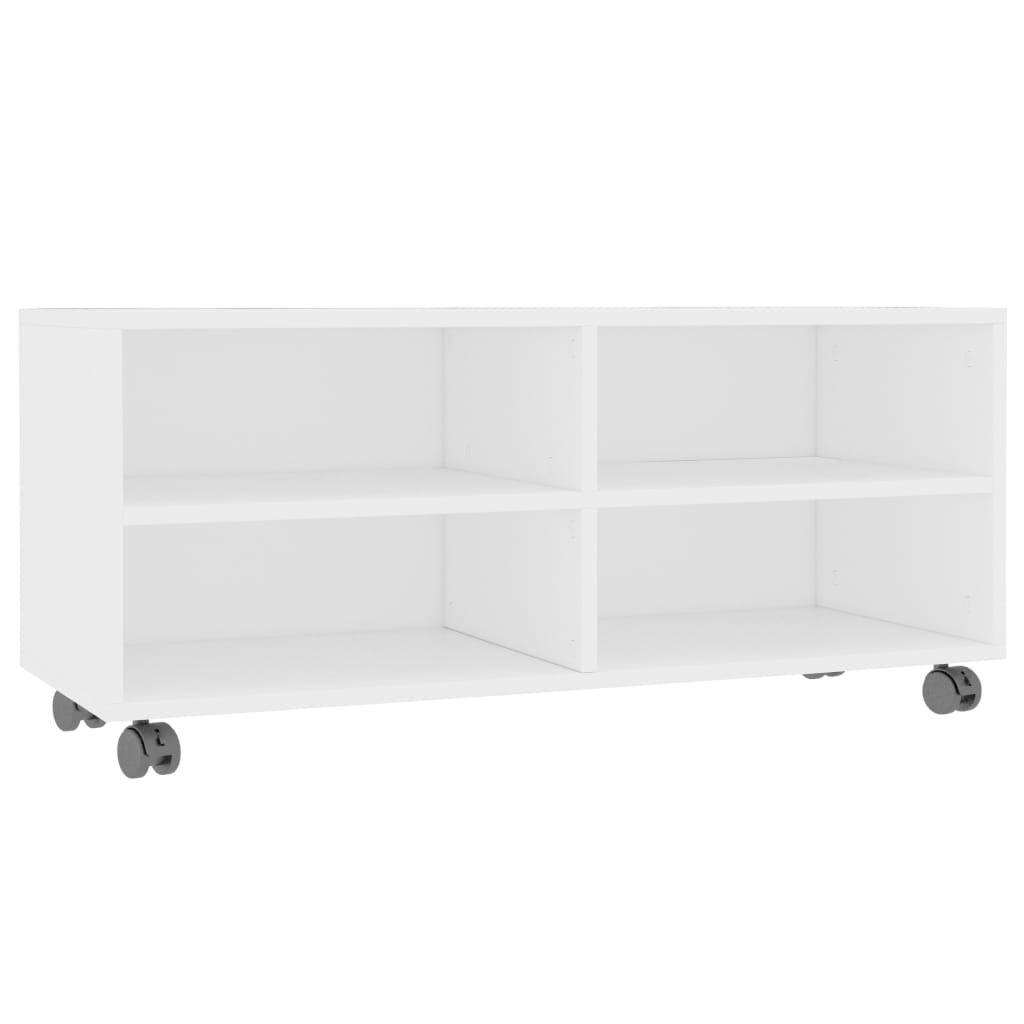 vidaXL Szafka pod TV, biała, 90x35x35 cm, materiał drewnopochodny