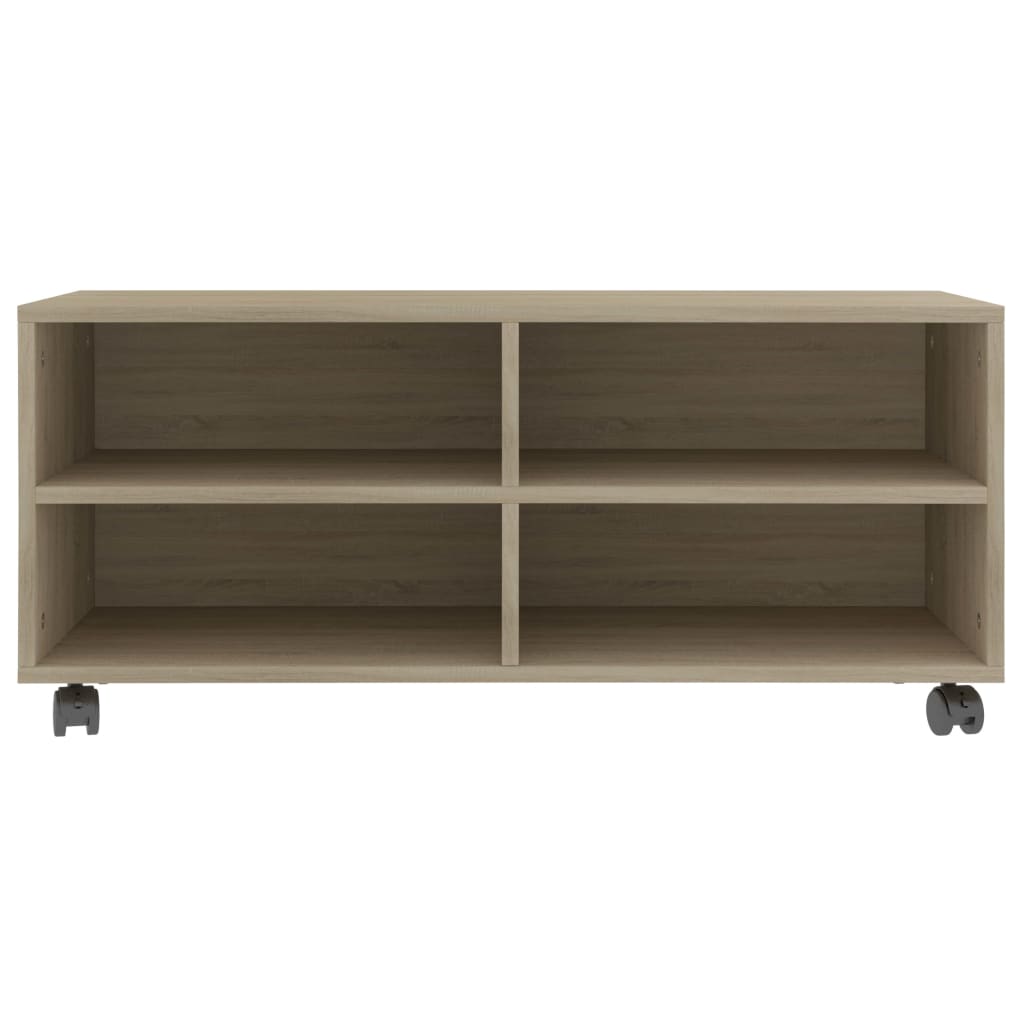 vidaXL Szafka pod TV, dąb sonoma, 90x35x35 cm, materiał drewnopochodny