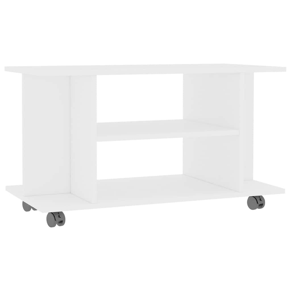 vidaXL Szafka pod TV, biała, 80x40x45 cm, materiał drewnopochodny