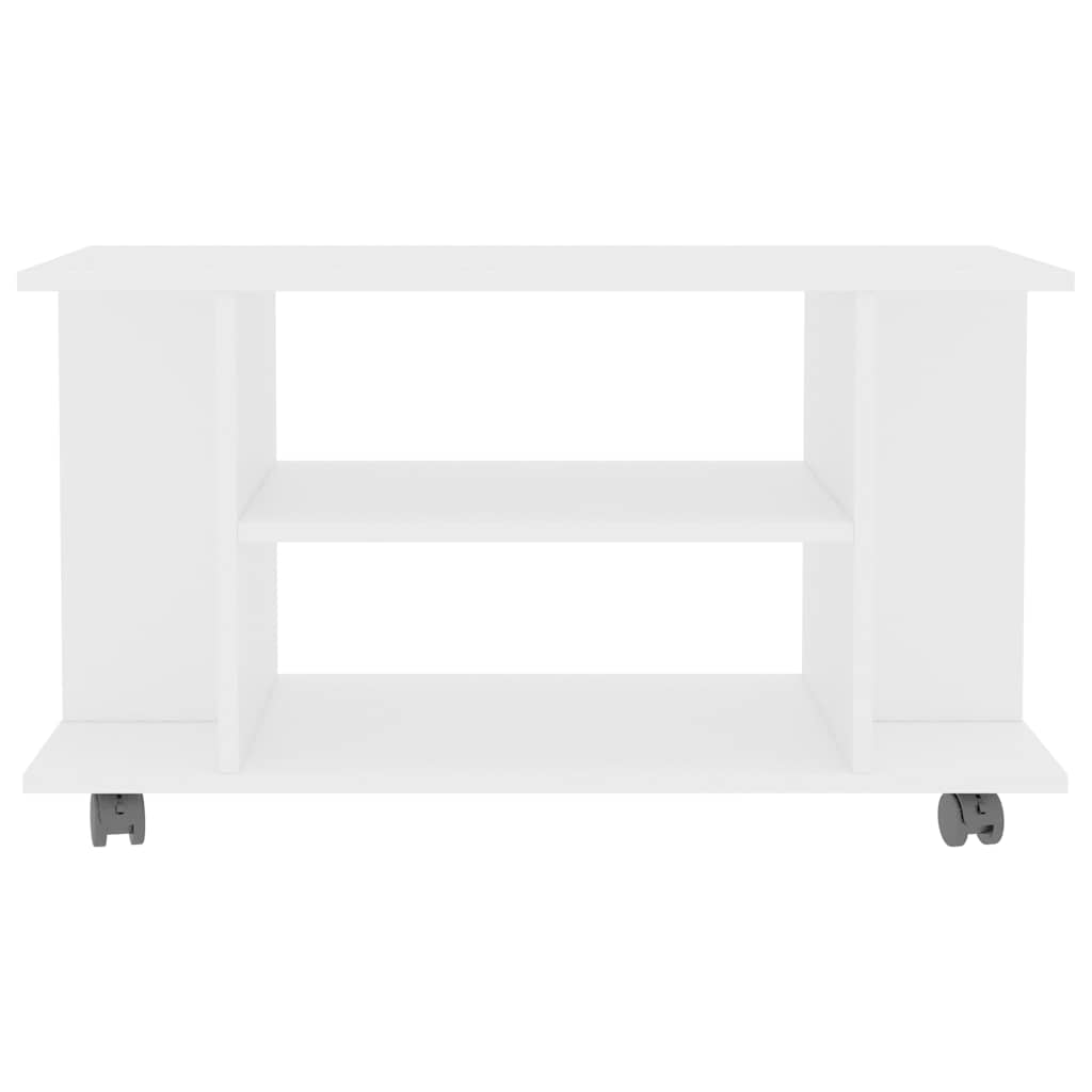vidaXL Szafka pod TV, biała, 80x40x45 cm, materiał drewnopochodny