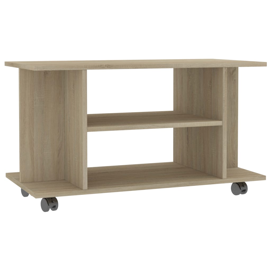 vidaXL Szafka pod TV, dąb sonoma, 80x40x45 cm, materiał drewnopochodny