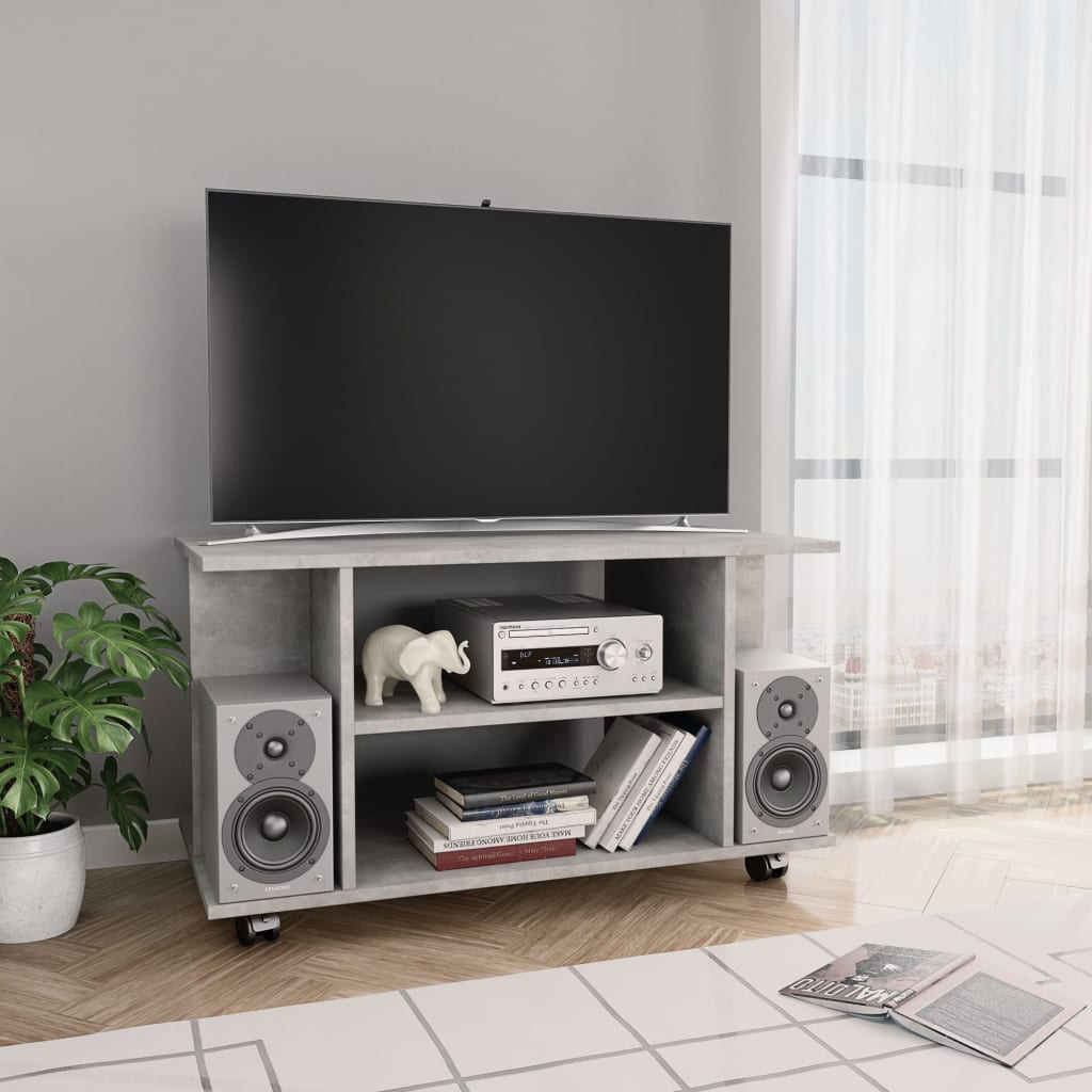 vidaXL Szafka pod TV, kolor betonowy szary, 80x40x45 cm