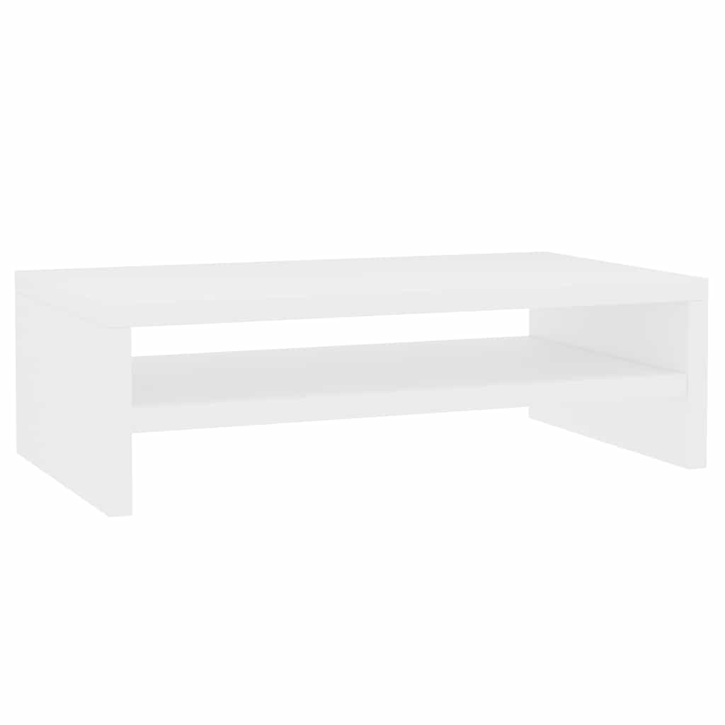 vidaXL Podstawka na monitor, biała, 42x24x13 cm materiał drewnopochodny