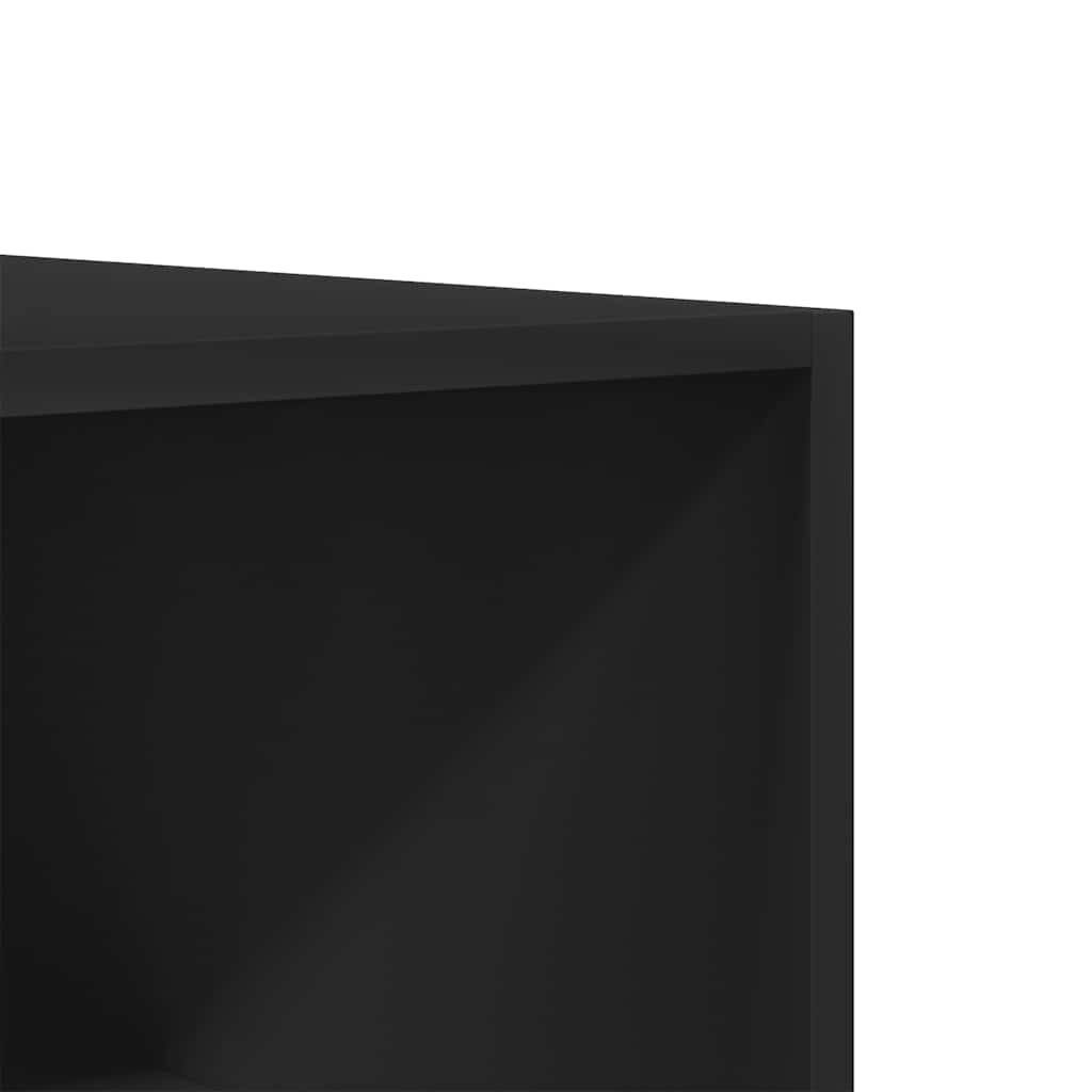 vidaXL Szafa, czarna, 100x50x200 cm, materiał drewnopochodny