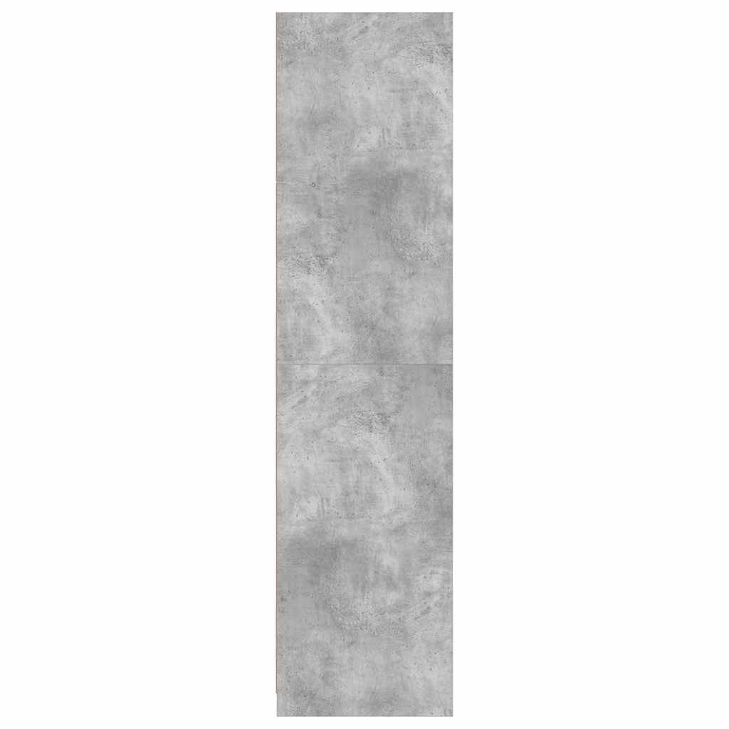 vidaXL Szafa, szarość betonu, 100x50x200 cm, materiał drewnopochodny