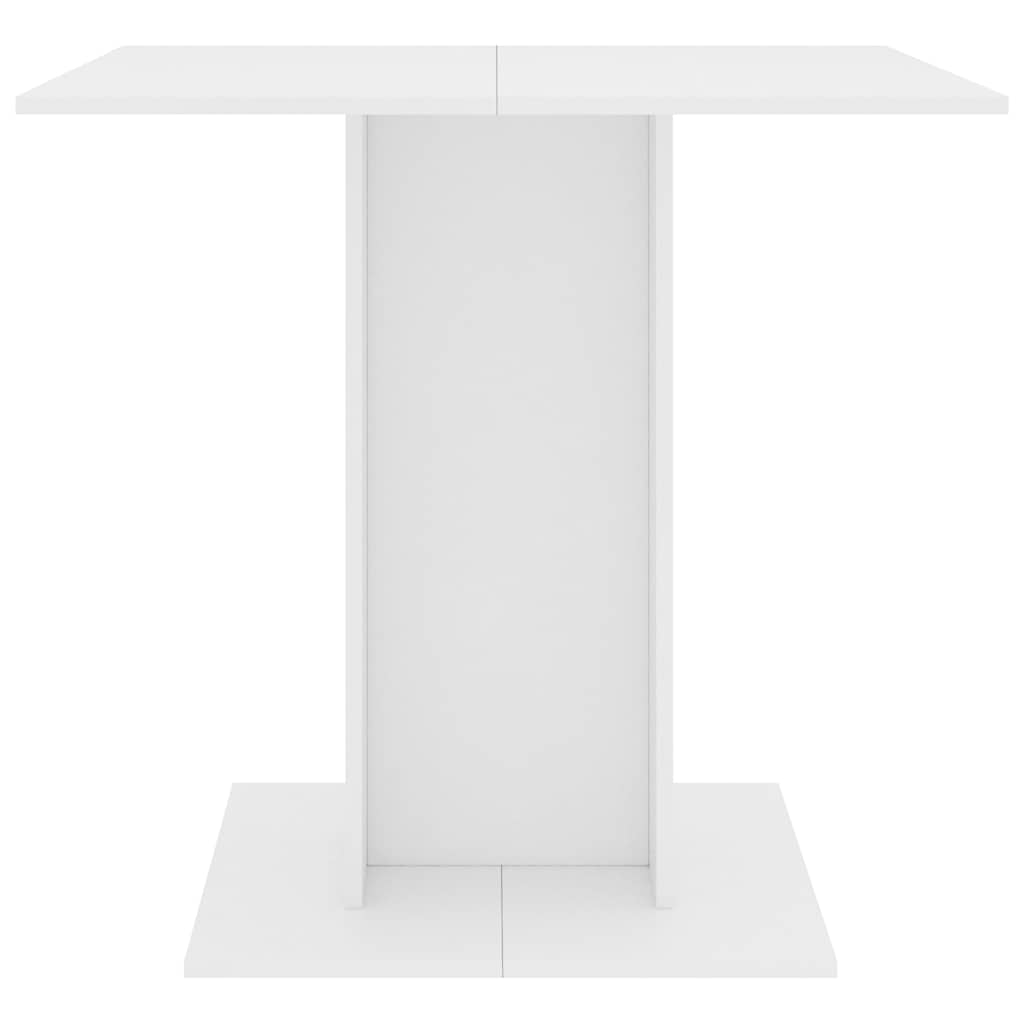 vidaXL Stół jadalniany, biały, 80x80x75 cm, materiał drewnopochodny