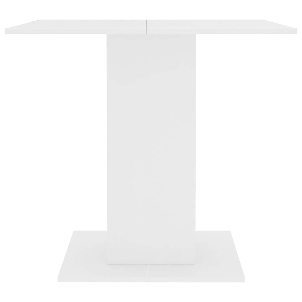 vidaXL Stół jadalniany, biały, 80x80x75 cm, materiał drewnopochodny
