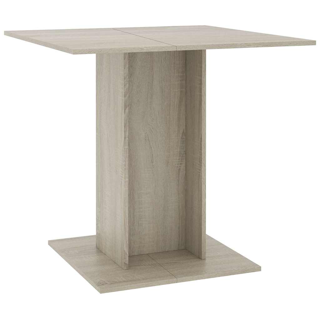 vidaXL Stół jadalniany, kolor dąb sonoma, 80x80x75 cm, płyta wiórowa