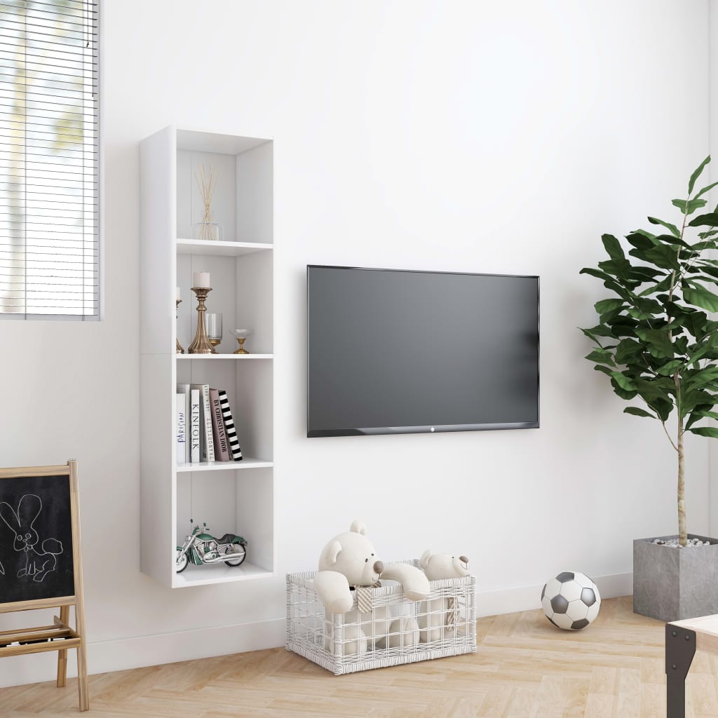 vidaXL Regał na książki/szafka TV, biały, 143x30x36 cm