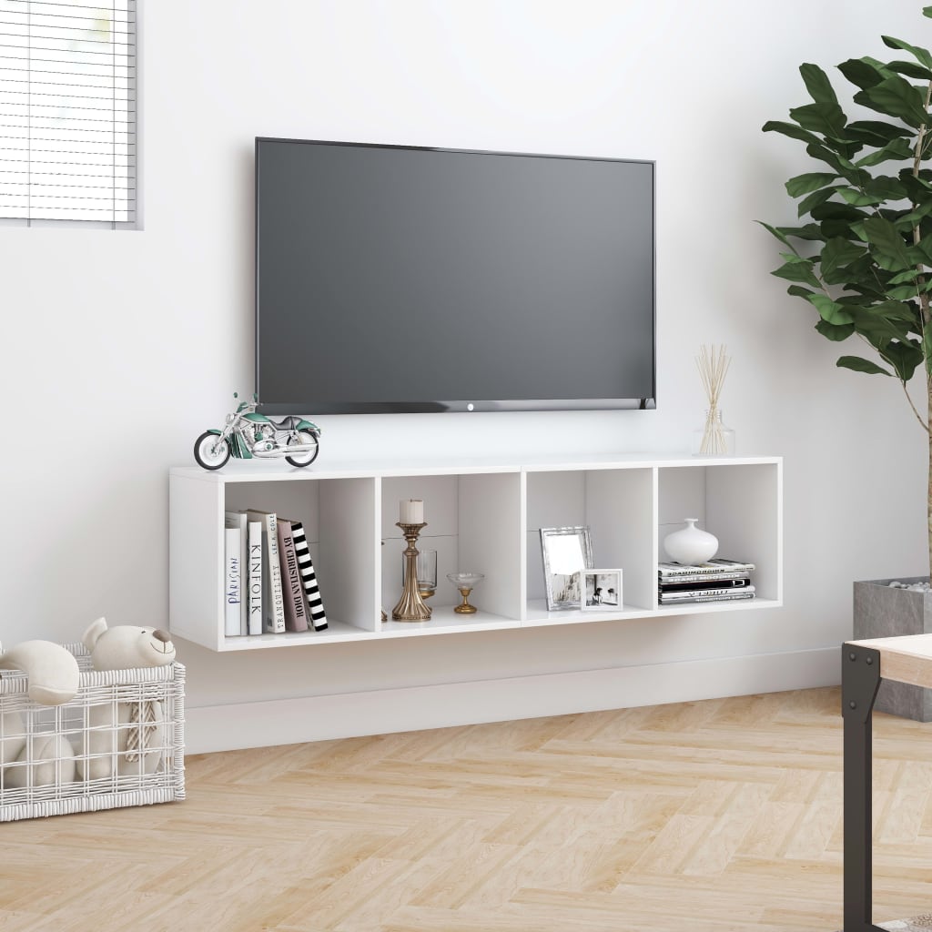 vidaXL Regał na książki/szafka TV, biały, 143x30x36 cm
