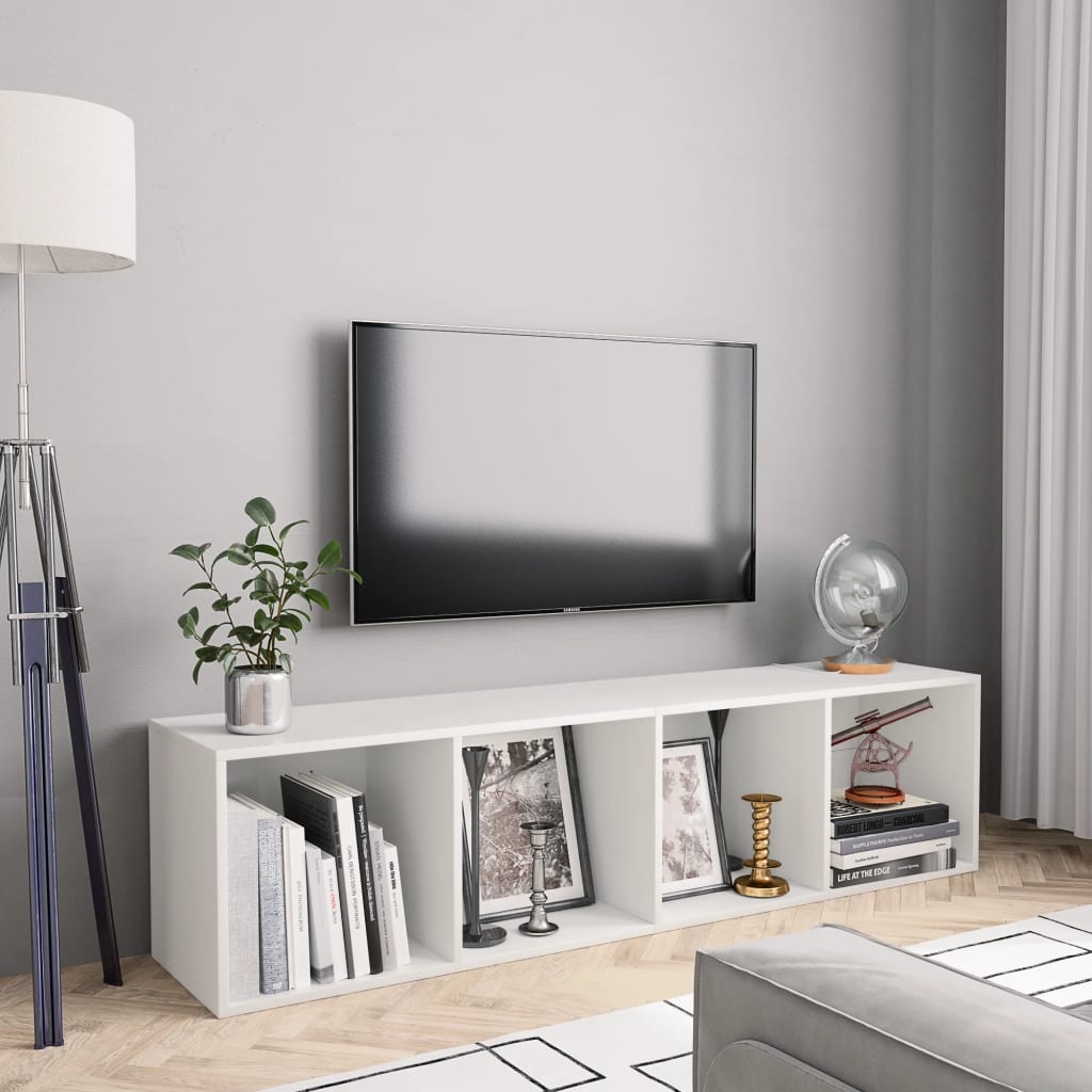 vidaXL Regał na książki/szafka TV, biały, 143x30x36 cm