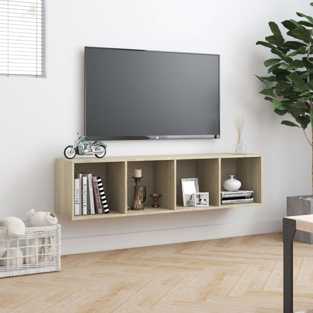 vidaXL Regał na książki/szafka TV, kolor dąb sonoma, 143x30x36 cm