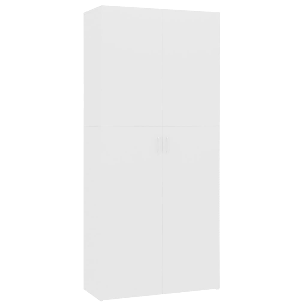 vidaXL Szafka na buty, biała, 80x35,5x180 cm, materiał drewnopochodny
