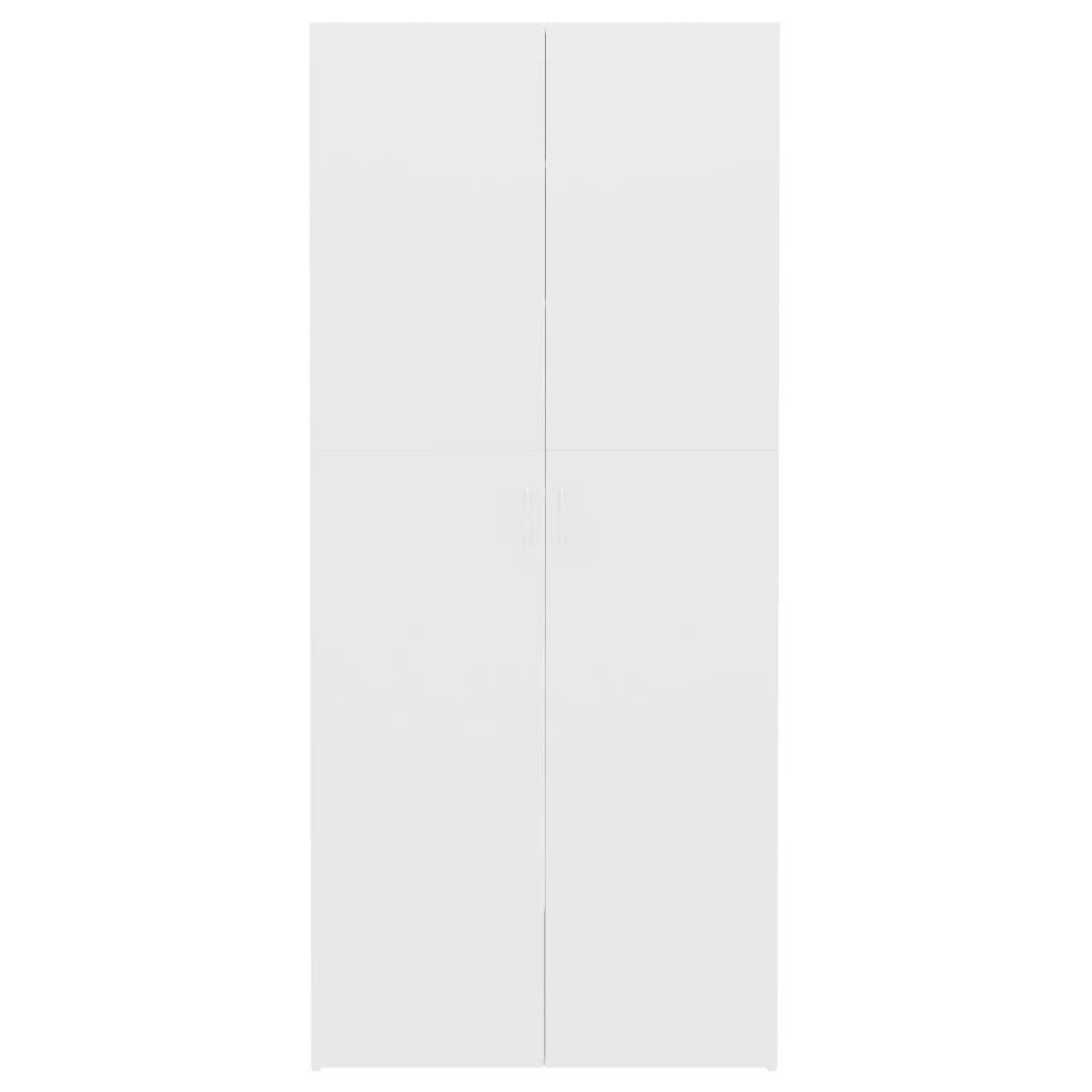 vidaXL Szafka na buty, biała, 80x35,5x180 cm, materiał drewnopochodny