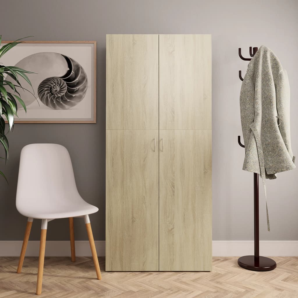 vidaXL Szafka na buty, dąb sonoma, 80x35,5x180 cm