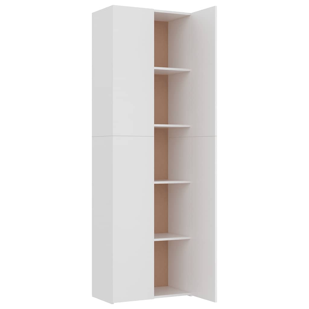 vidaXL Szafa biurowa, biała, 60x32x190 cm, materiał drewnopochodny
