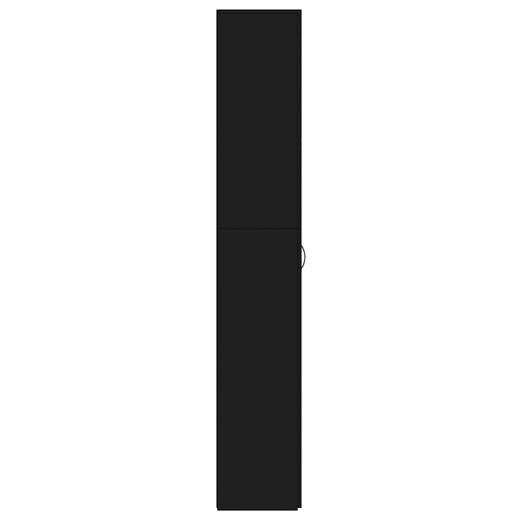 vidaXL Szafa biurowa, czarna, 60x32x190 cm, materiał drewnopochodny