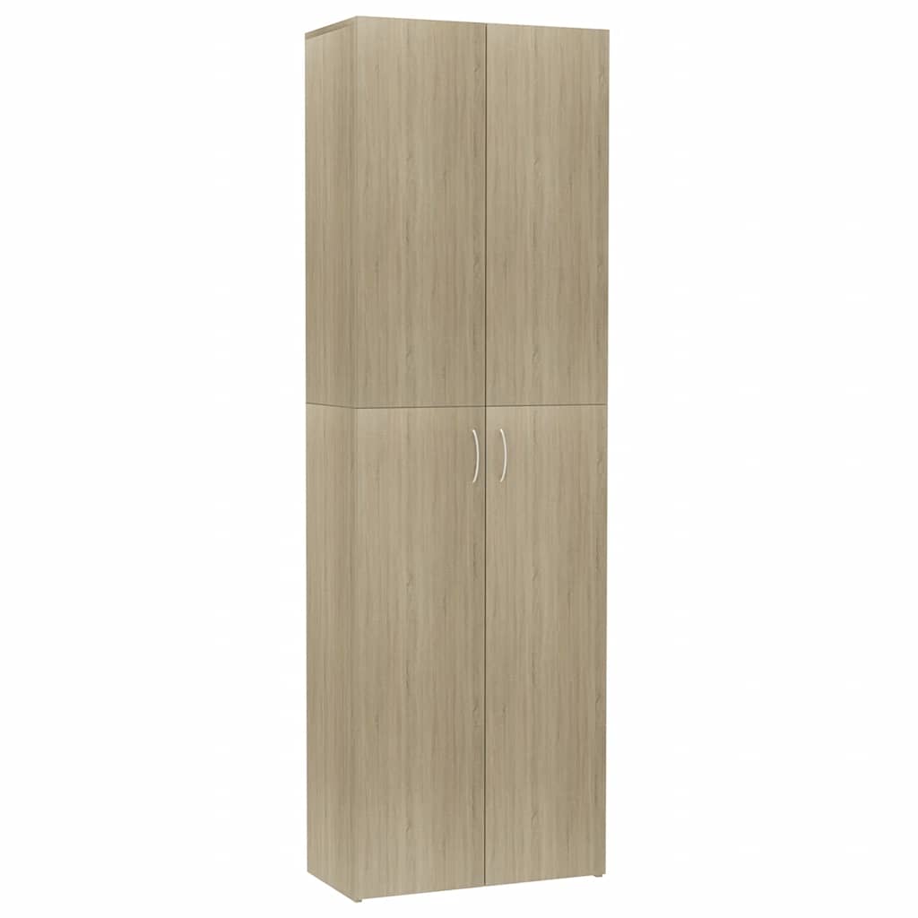 vidaXL Szafa biurowa, dąb sonoma 60x32x190 cm, materiał drewnopochodny