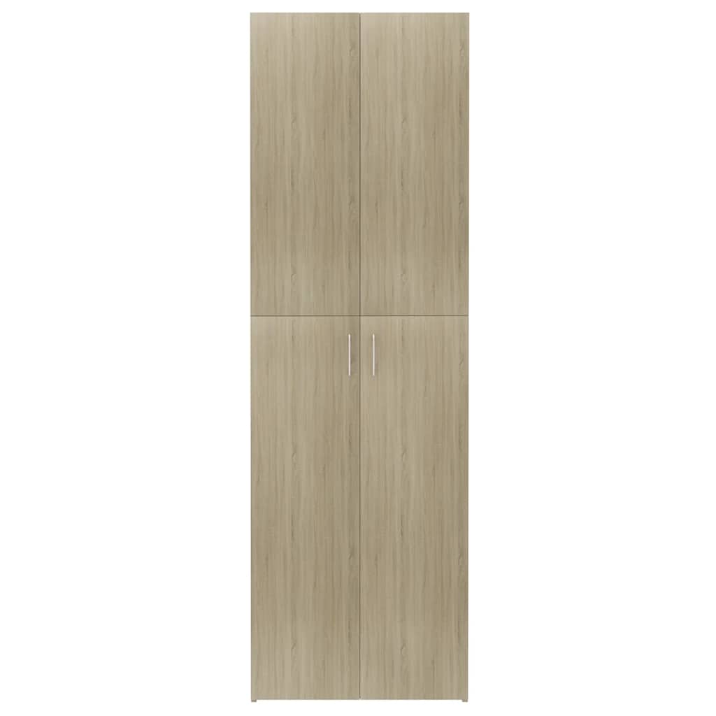 vidaXL Szafa biurowa, dąb sonoma 60x32x190 cm, materiał drewnopochodny