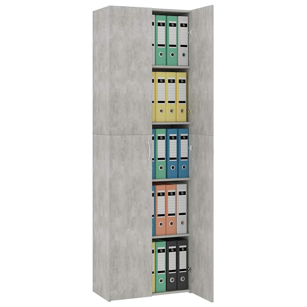 vidaXL Szafa biurowa, betonowy szary, 60x32x190 cm