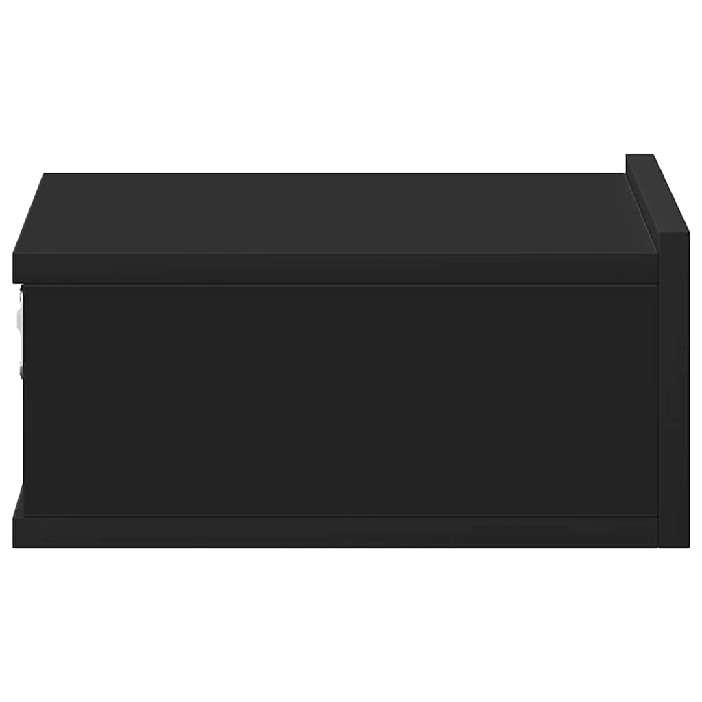 vidaXL Wisząca szafka nocna, czarna 40x30x15cm materiał drewnopochodny