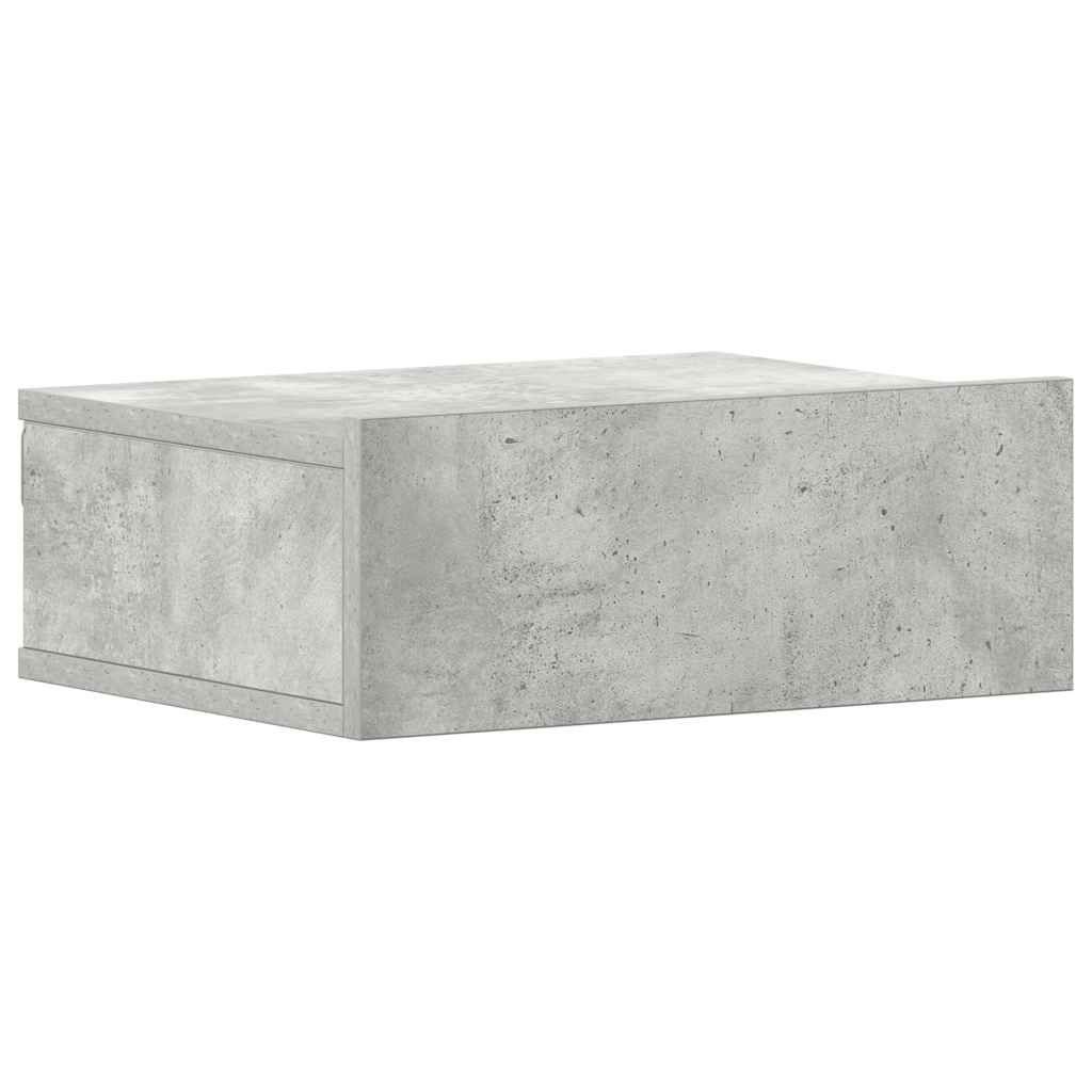 vidaXL Wisząca szafka nocna, betonowa szarość, 40x30x15 cm