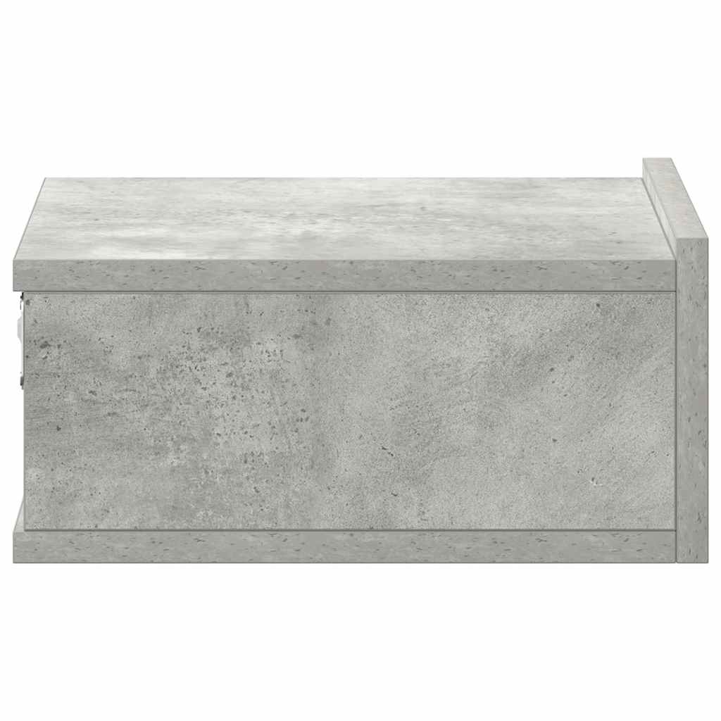 vidaXL Wisząca szafka nocna, betonowa szarość, 40x30x15 cm