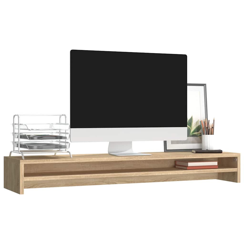vidaXL Podstawka pod monitor, dąb sonoma, 100x24x13 cm