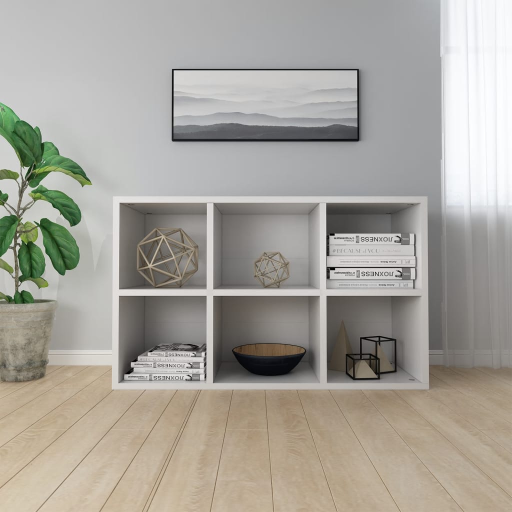 vidaXL Regał na książki, biały, 66x30x98 cm, materiał drewnopochodny