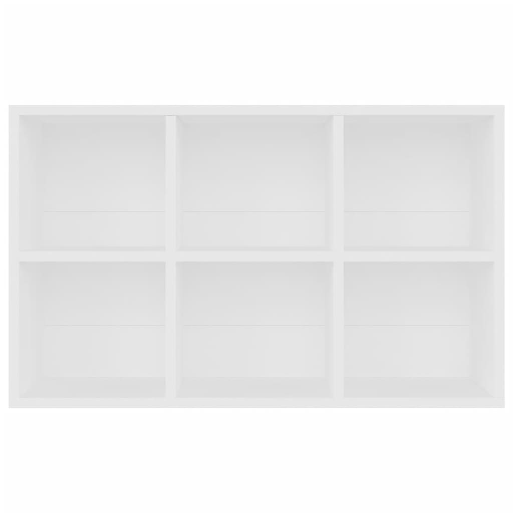 vidaXL Regał na książki, biały, 66x30x98 cm, materiał drewnopochodny