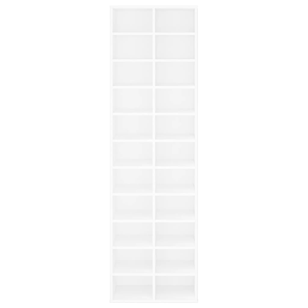 vidaXL Szafka na buty, biała, 54x34x183 cm, materiał drewnopochodny