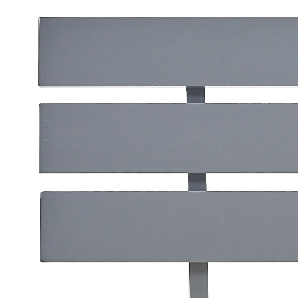 vidaXL Rama łóżka, szara, lite drewno sosnowe, 100 x 200 cm