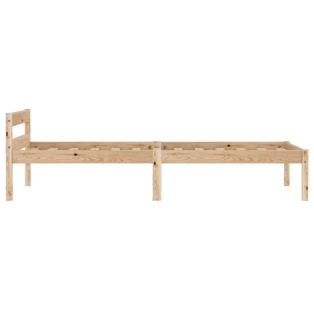 vidaXL Rama łóżka, lite drewno sosnowe, 100 x 200 cm