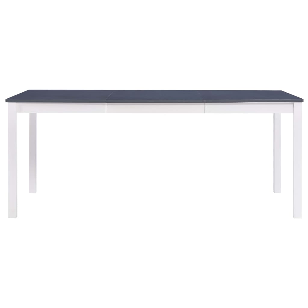 vidaXL Stół do jadalni, biało-szary, 180x90x73 cm, drewno sosnowe