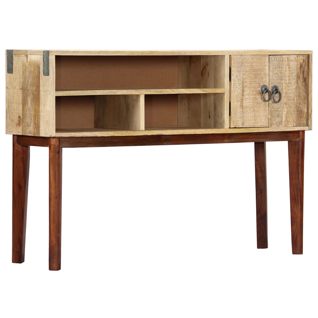 vidaXL Stolik konsola, 115x30x76 cm, lite surowe drewno mango