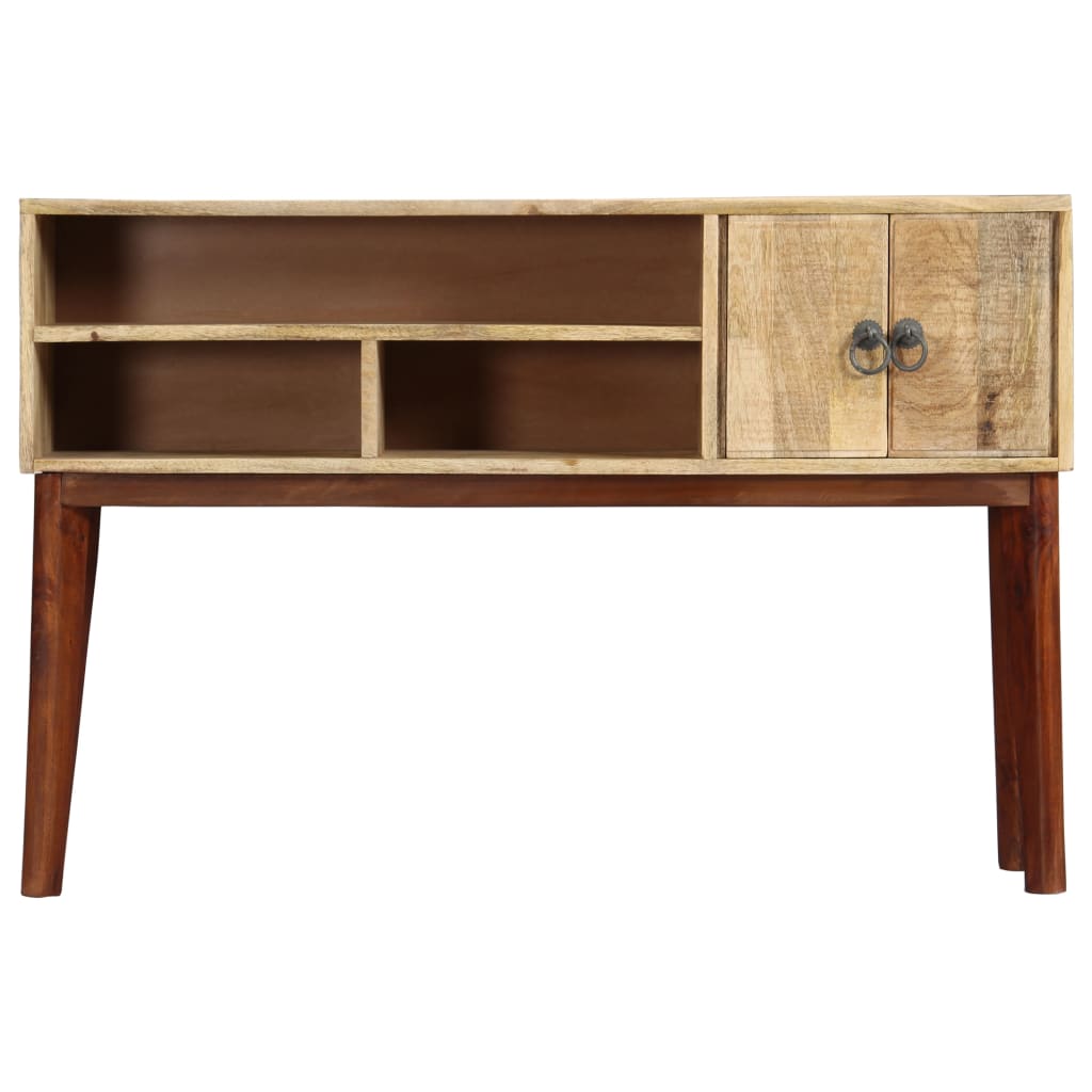 vidaXL Stolik konsola, 115x30x76 cm, lite surowe drewno mango