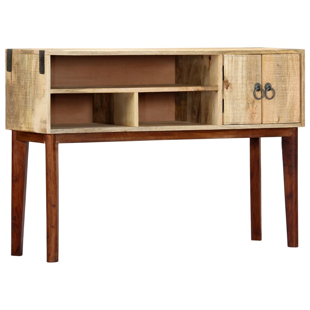 vidaXL Stolik konsola, 115x30x76 cm, lite surowe drewno mango