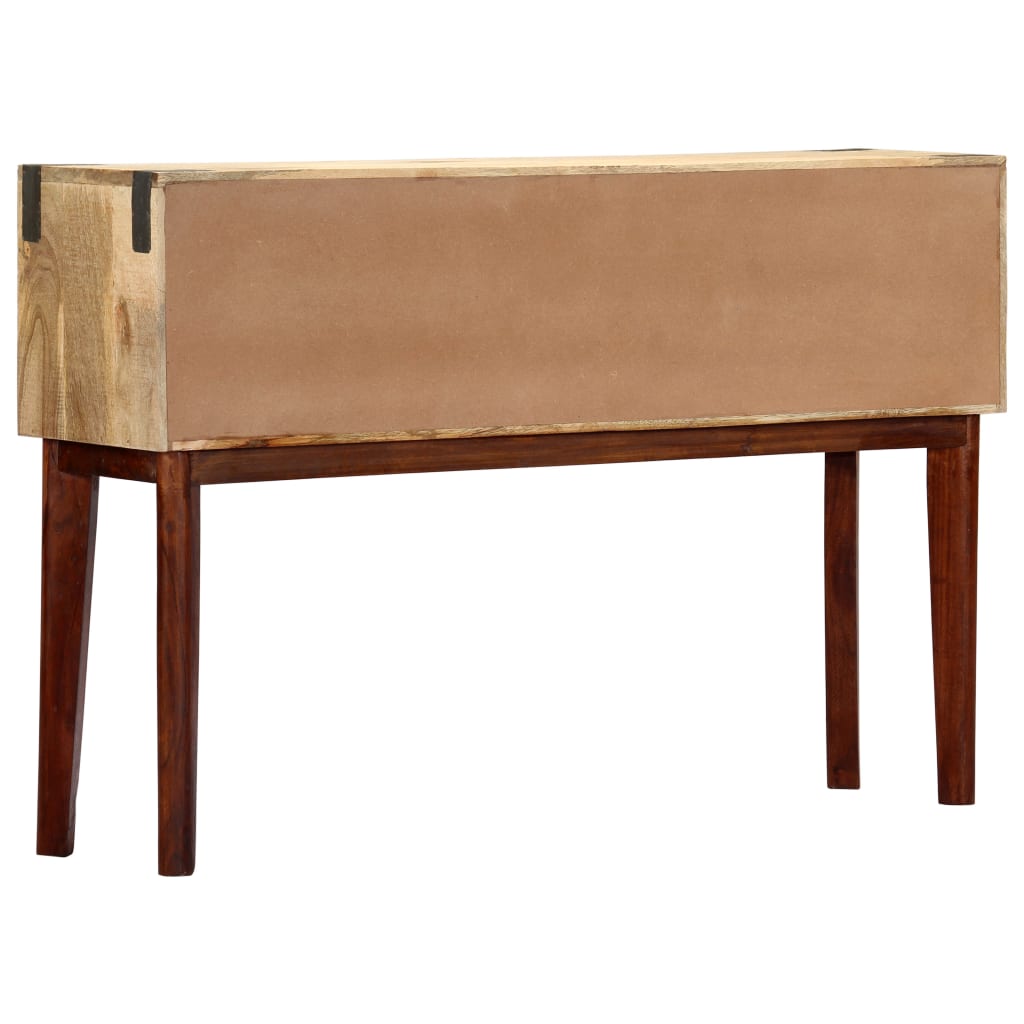 vidaXL Stolik konsola, 115x30x76 cm, lite surowe drewno mango