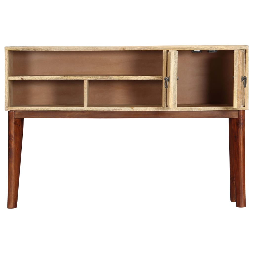 vidaXL Stolik konsola, 115x30x76 cm, lite surowe drewno mango