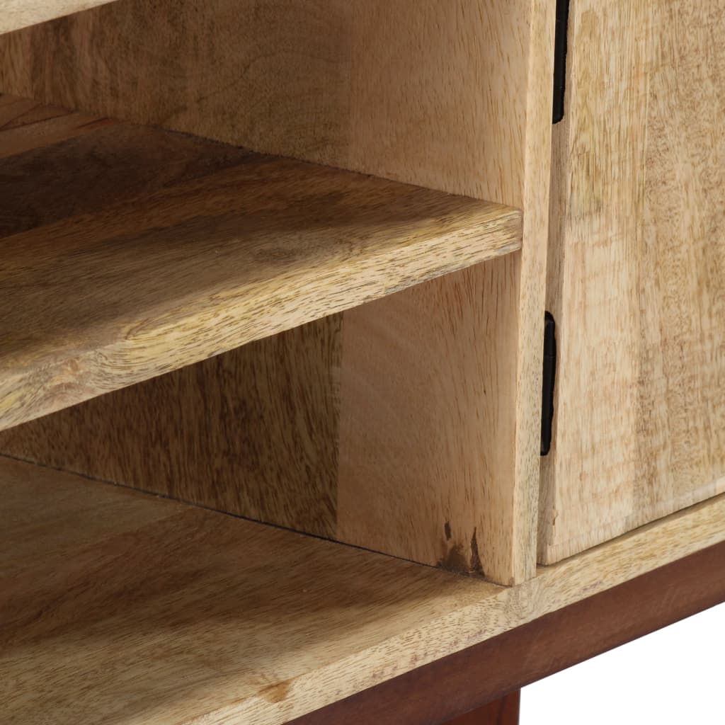 vidaXL Stolik konsola, 115x30x76 cm, lite surowe drewno mango
