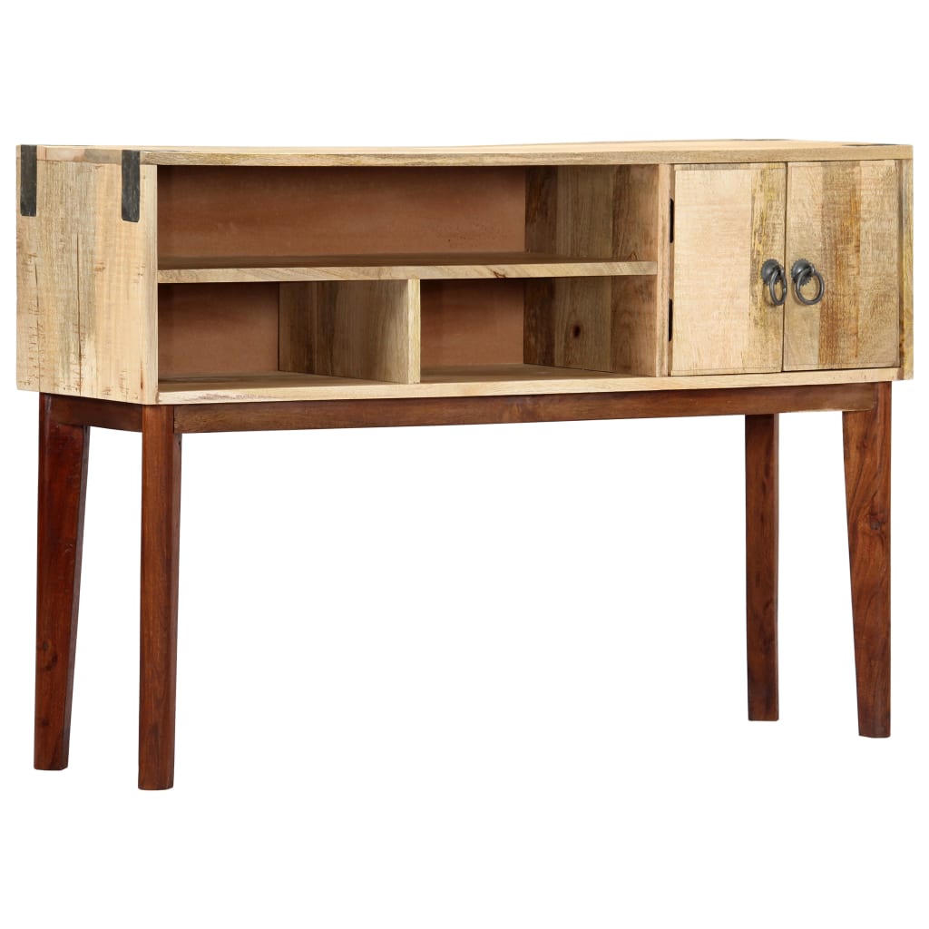 vidaXL Stolik konsola, 115x30x76 cm, lite surowe drewno mango