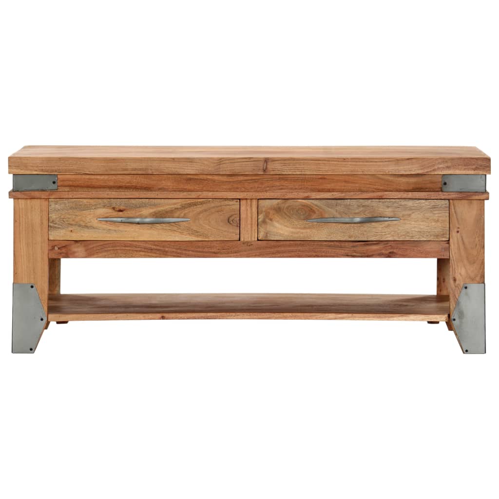 vidaXL Stolik kawowy, 110 x 52 x 45 cm, lite drewno akacjowe