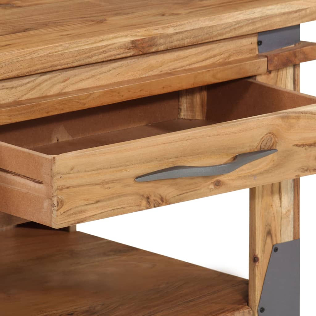 vidaXL Stolik kawowy, 110 x 52 x 45 cm, lite drewno akacjowe