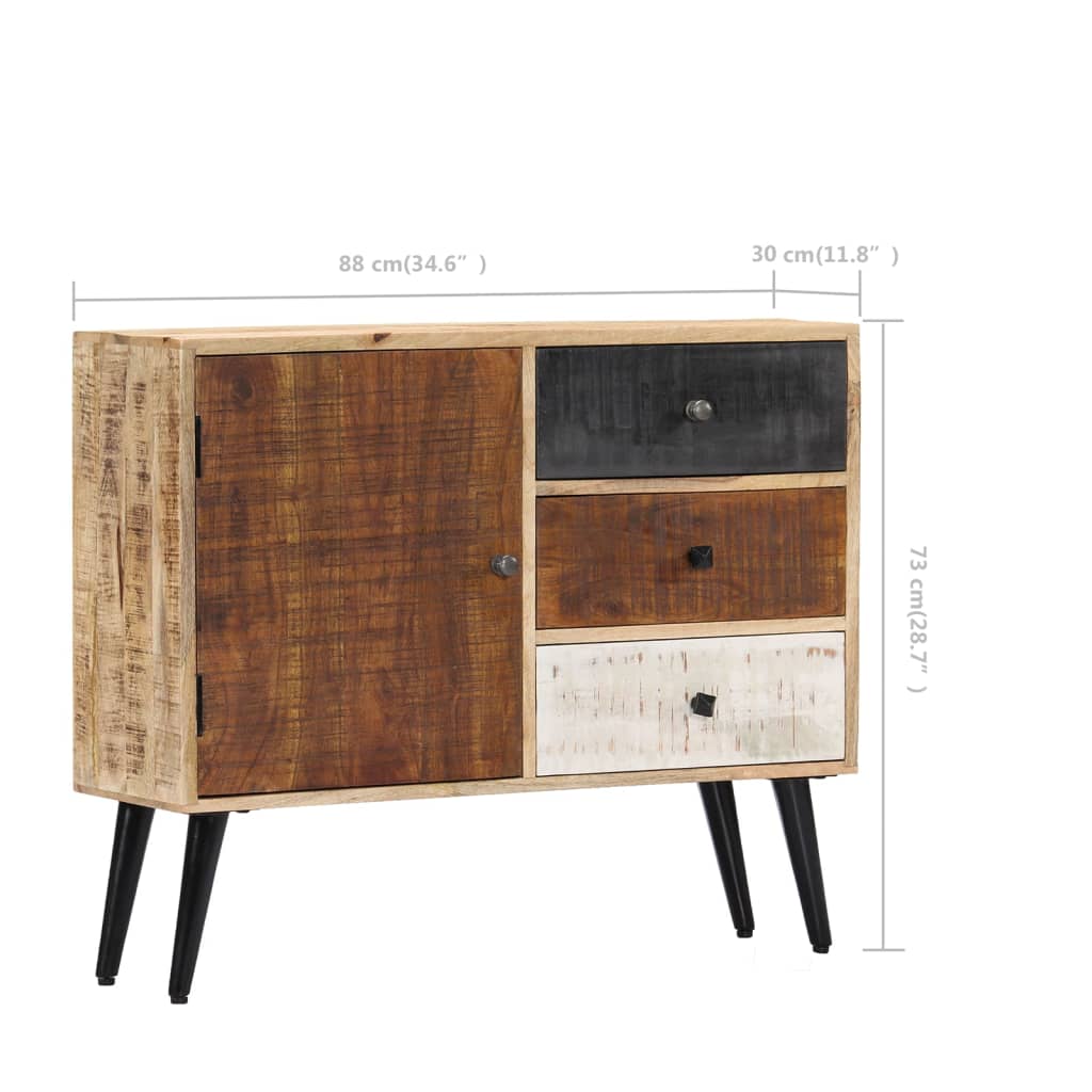 vidaXL Szafka, 88 x 30 x 73 cm, lite drewno mango