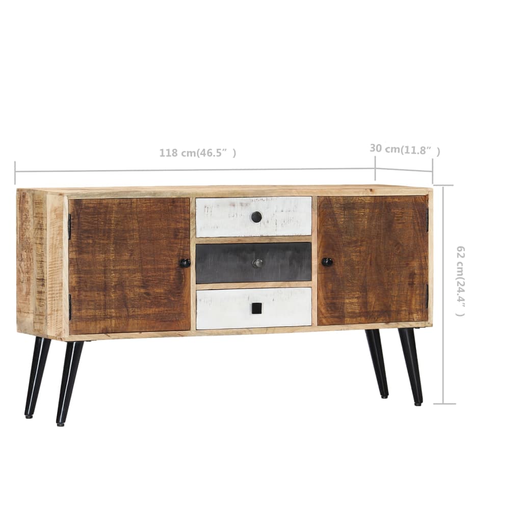 vidaXL Szafka, 118 x 30 x 62 cm, lite drewno mango