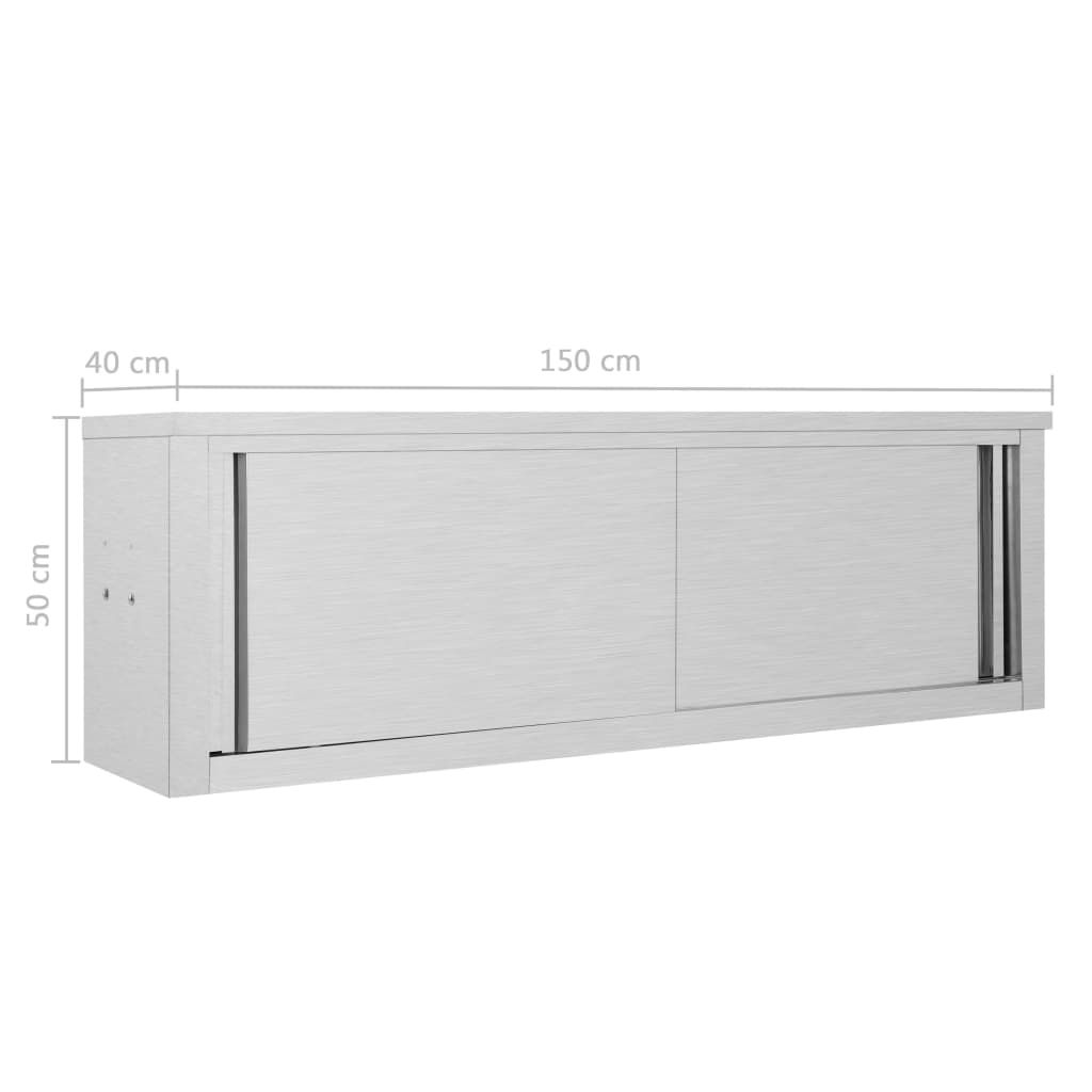 vidaXL Ścienna szafka kuchenna z przesuwnymi drzwiami, 150x40x50 cm