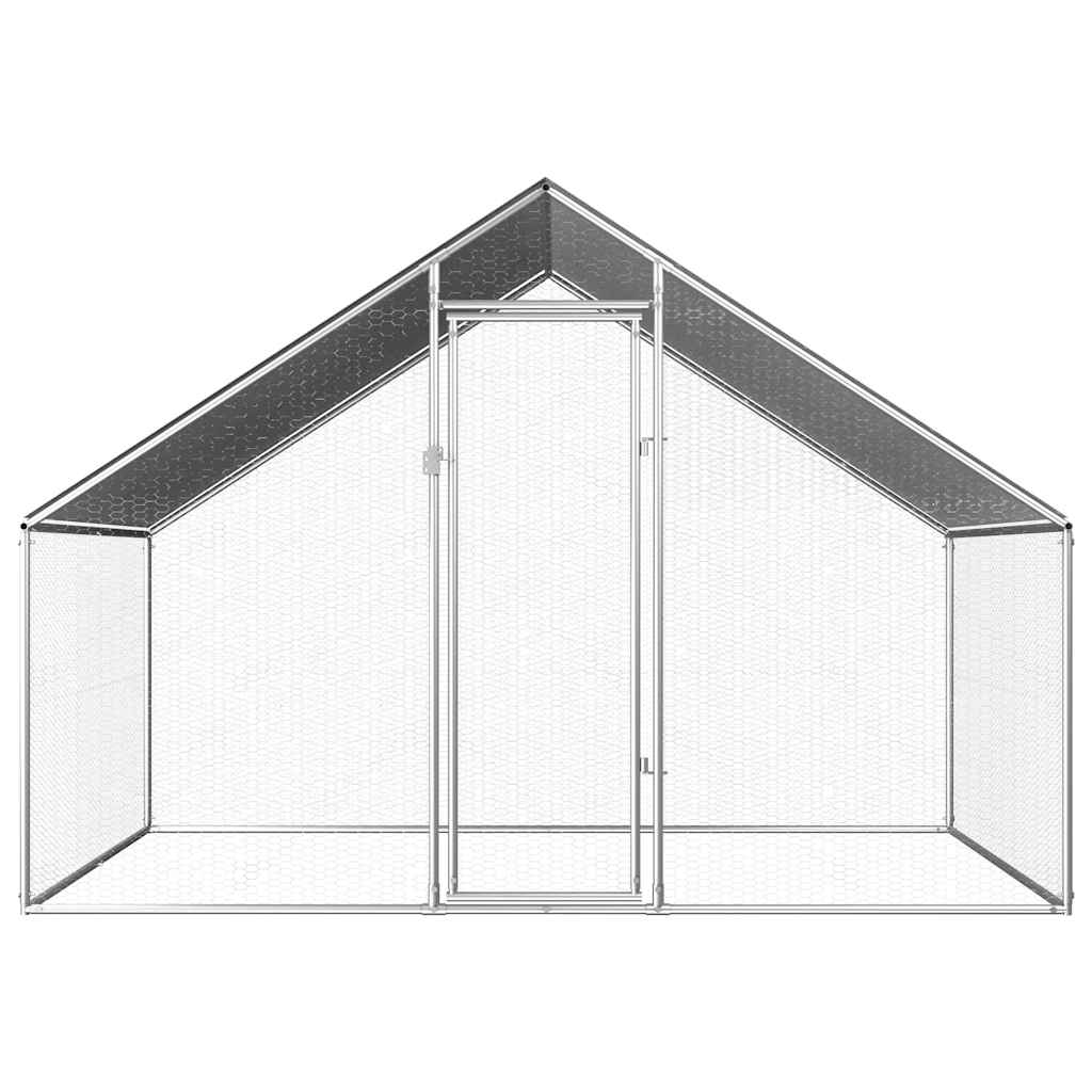 vidaXL Klatka zewnętrzna dla kurcząt, 2,75x2x1,92 m, stal galwanizowana